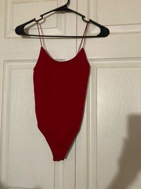 Red One-Piece Bodysuit - Unbranded